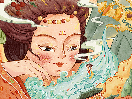 长恨歌主题插画