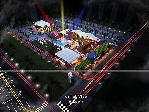 集装箱商业街 I 创意集装箱集市 -鸟瞰图