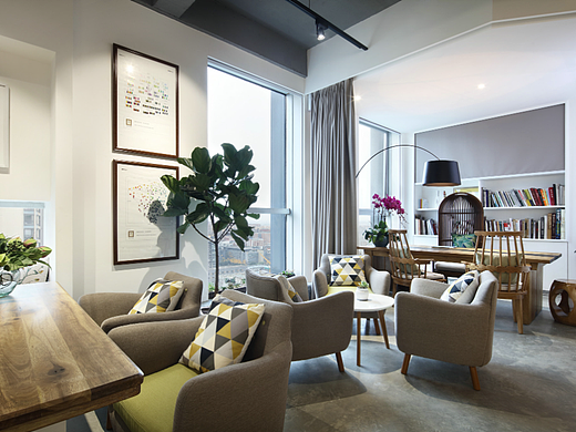 北欧风格小巨蛋办公室效果图案例分享
