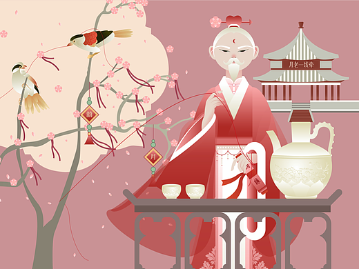 知否风文物定窑-七夕插画