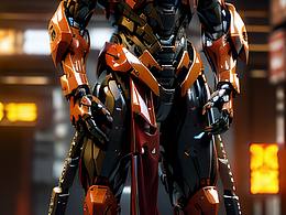 AI绘画作品——赛博机甲