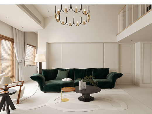 法式风格客餐厅效果图表现