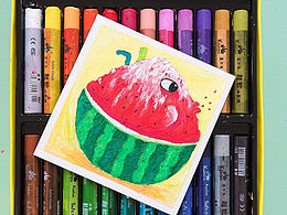 可爱水果·油画棒