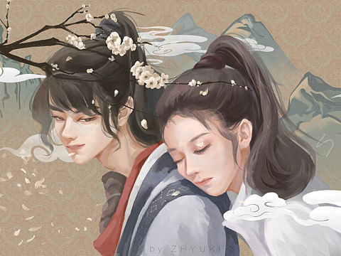 国风插画/双人插画[z大笑]
