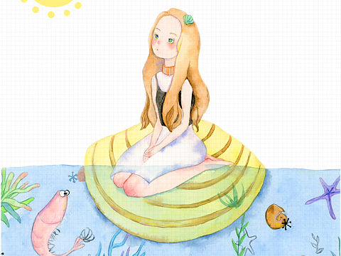 孤獨等待愛情的貝殼少女哇（個人主頁-ZMzgxODY0MDg=） - 創(chuàng)作習作 - 站酷設計師不繁_原創(chuàng)素材 - 站酷ZCOOL