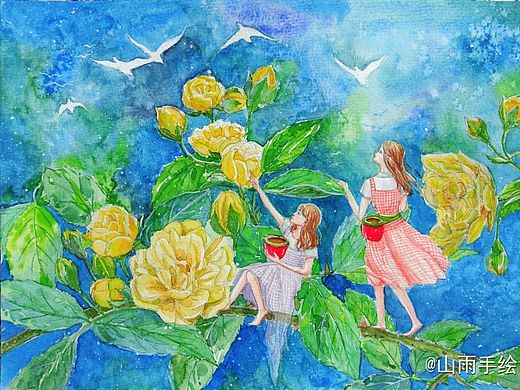 《薔薇游記》（個(gè)人主頁-ZMTI3NjEwMzY=） - 商業(yè)插畫 - 站酷設(shè)計(jì)師阿夏原創(chuàng)素材 - 站酷ZCOOL