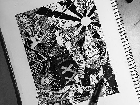 黑白装饰画