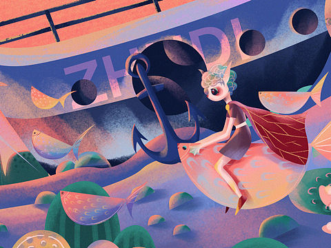 海底世界的奇妙漂流记/_（个人主页-ZNDYwNzg0NTY=） - 创作习作 - 站酷设计师孑然换霜雪原创素材 - 站酷ZCOOL