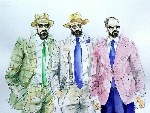 时尚插画(男装)