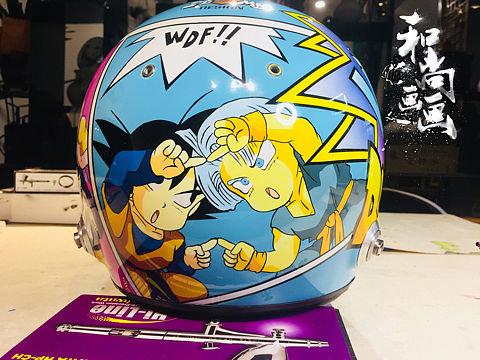 纯手工彩绘涂装一个Bell头盔 龙珠主题(附过程图)（个人主页-ZMjc4Mzk4OTY=） - 手办/模玩 - 站酷设计师和尚画画8585原创素材 - 站酷ZCOOL