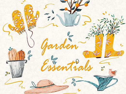 园艺必需品小插画（个人主页-ZNTI3NTkxOTY=） - 创作习作 - 站酷设计师半半Semi原创素材 - 站酷ZCOOL