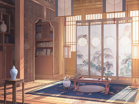 日系古风游戏原画
