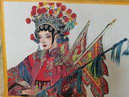 水彩人物 戏子