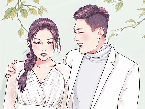 写实动漫风~婚纱照