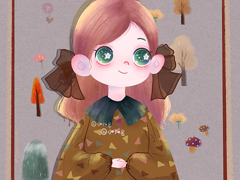 【每日一画｜｜插画头像】原创👧💕🌟 07
