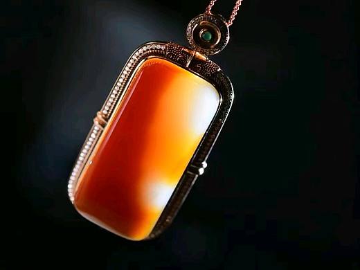 玉的第三章《金镶和田玉平安牌》