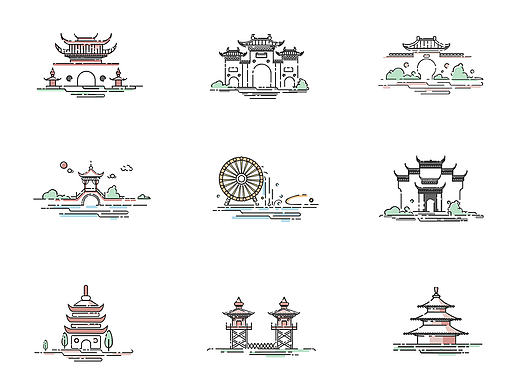 线性插画图标