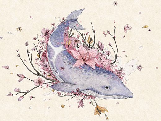 花与海洋