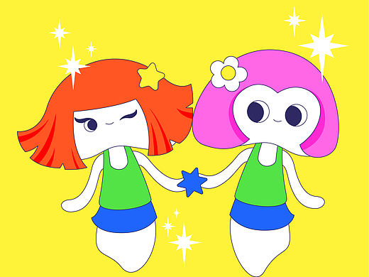 蹦迪蘑菇姐妹（個(gè)人主頁(yè)-ZNTUyMzA4MDA=） - 創(chuàng)作習(xí)作 - 站酷設(shè)計(jì)師胖兔O_o原創(chuàng)素材 - 站酷ZCOOL