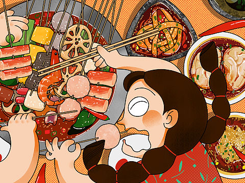 美食插画