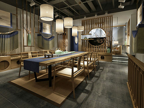 《感觉》70平方面料展厅.茶室相融