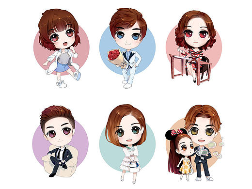 电视剧《因为遇见你》角色Q版