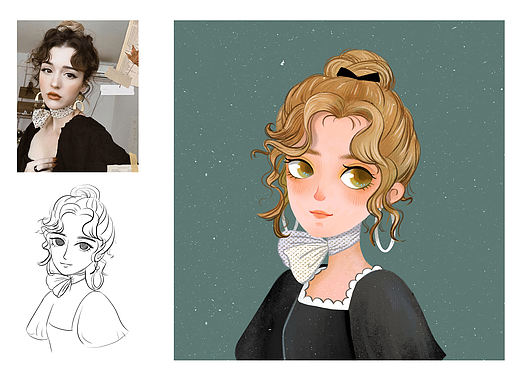 人物插画（个人主页-ZNTEyNDg3OTI=） - 创作习作 - 站酷设计师画画的夏木原创素材 - 站酷ZCOOL