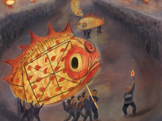 小镇里的故事-少年插画
