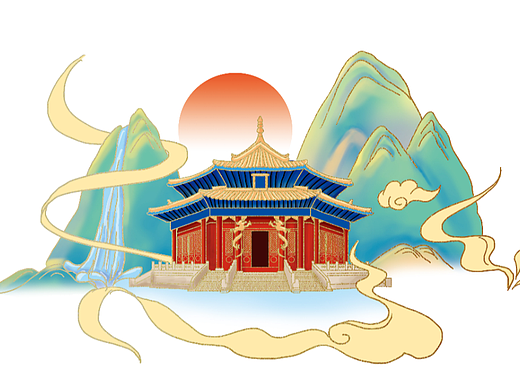 沈阳故宫大政殿插图画