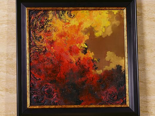 漆画《朝暮》