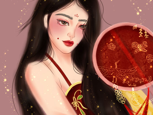 画个古风美女练习