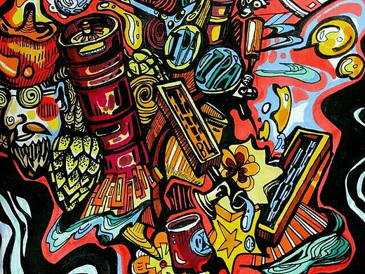 精酿啤酒系列商业插画