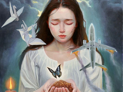 何水晶作品《祈福》