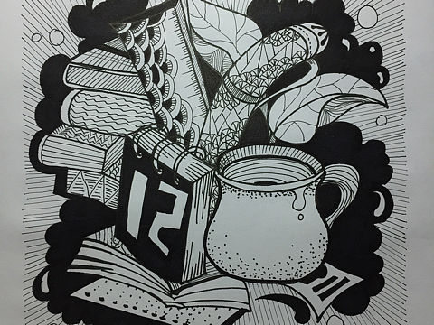 黑白插画