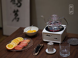 天冷了，来一杯暖暖苹果热橙茶♨️