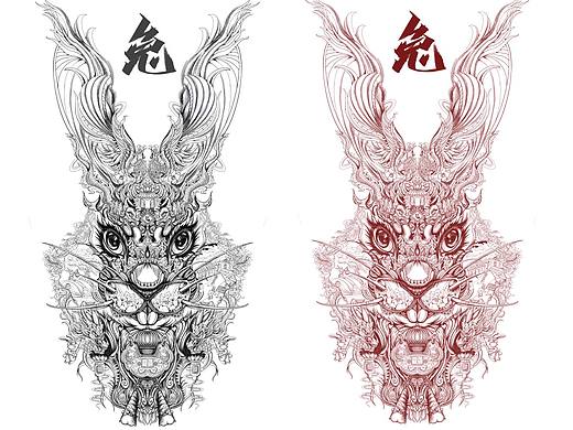 2023《生肖有礼》卯兔—创意插画设计