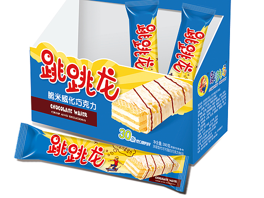 茂华跳跳龙威化巧克力包装设计