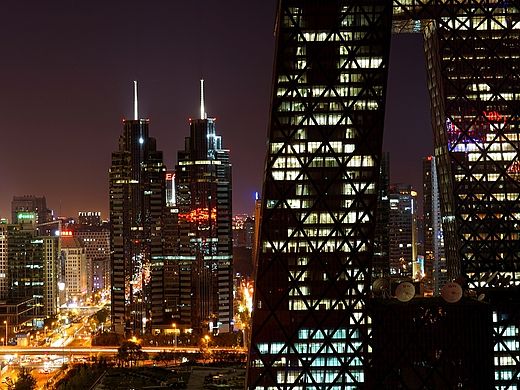 爬楼夜拍北京CBD
