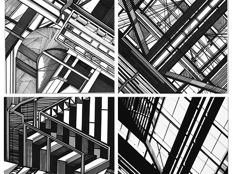 鲁迅美术学院 黑白灰练习