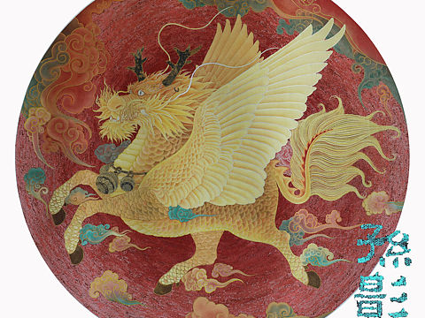 《麒麟-飞龙在天》（个人主页-ZNTM1MTEyMTI=） - 绘画 - 站酷设计师孙影国画原创素材 - 站酷ZCOOL