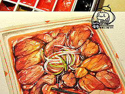 手绘美食——水煮牛肉