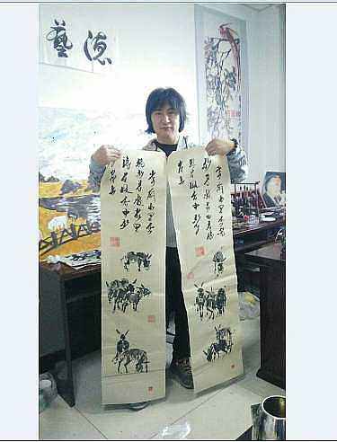 雅昌艺术网：吴俊彬牧驴图四条屏，一画难求（个人主页-ZNDUwMTg4MzI=） - 个人网站 - 站酷设计师赵桂娥原创素材 - 站酷ZCOOL