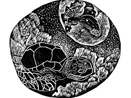 濒危动物 木口木刻