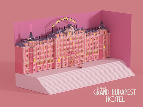 magicavoxel制作布达佩斯大饭店