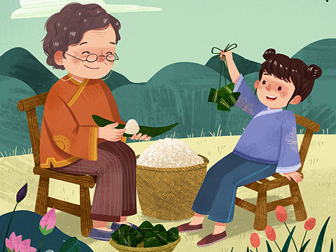 端午節(jié)（個人主頁-ZMzY0OTgzNDQ=） - 兒童插畫 - 站酷設計師Cara丫丫原創(chuàng)素材 - 站酷ZCOOL