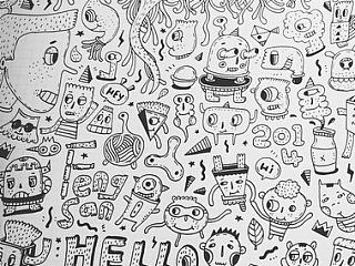 最近画的一些黑白涂鸦...