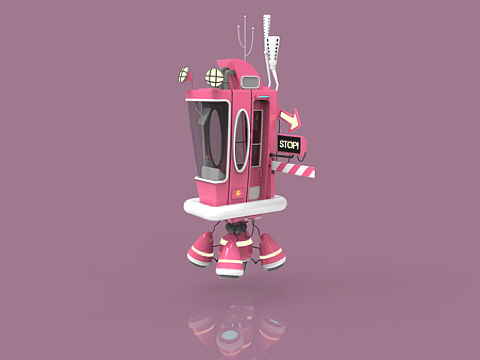 Flying pink