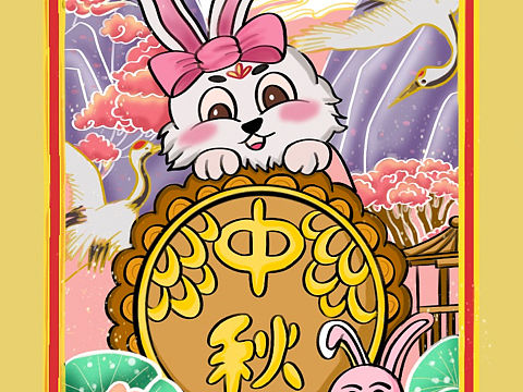 原创国潮 中秋插画