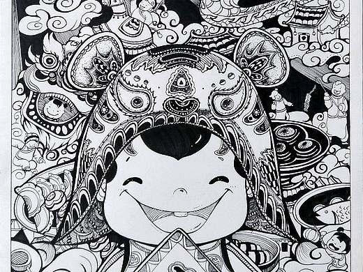 黑白装饰画