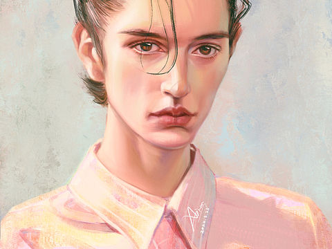 procreate手绘《粉》